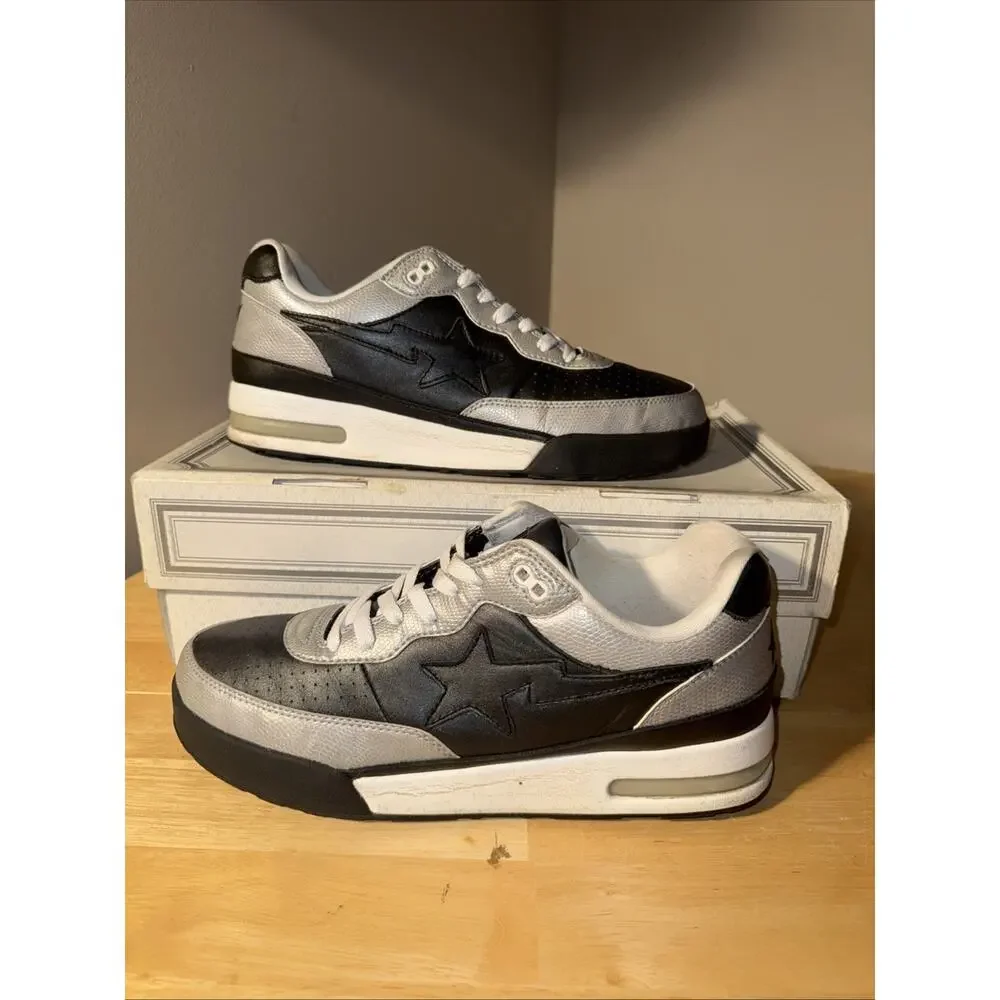 Size 11 Bape RODSTA Snakeskin Black Grey White OG BOX
